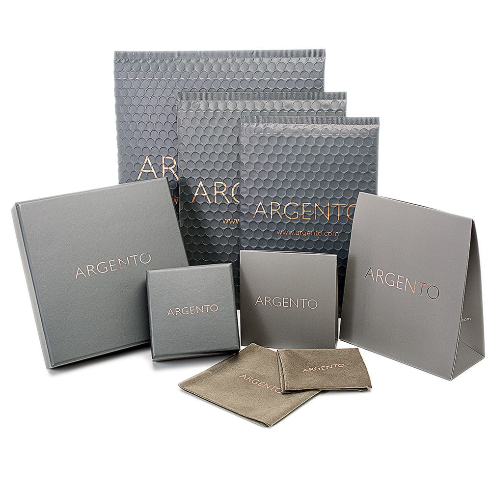 Argento Silver Sparkling Star Studs