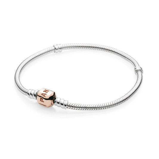 Pandora Rose Gold Clasp Silver bracelet 