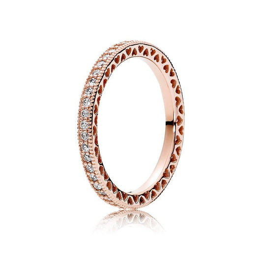 Pandora Rose Gold Hearts of Pandora Ring