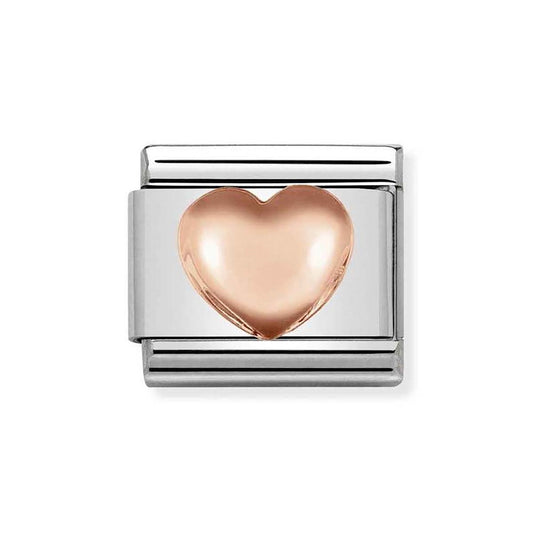 Nomination Rose Gold Raised Heart Charm
