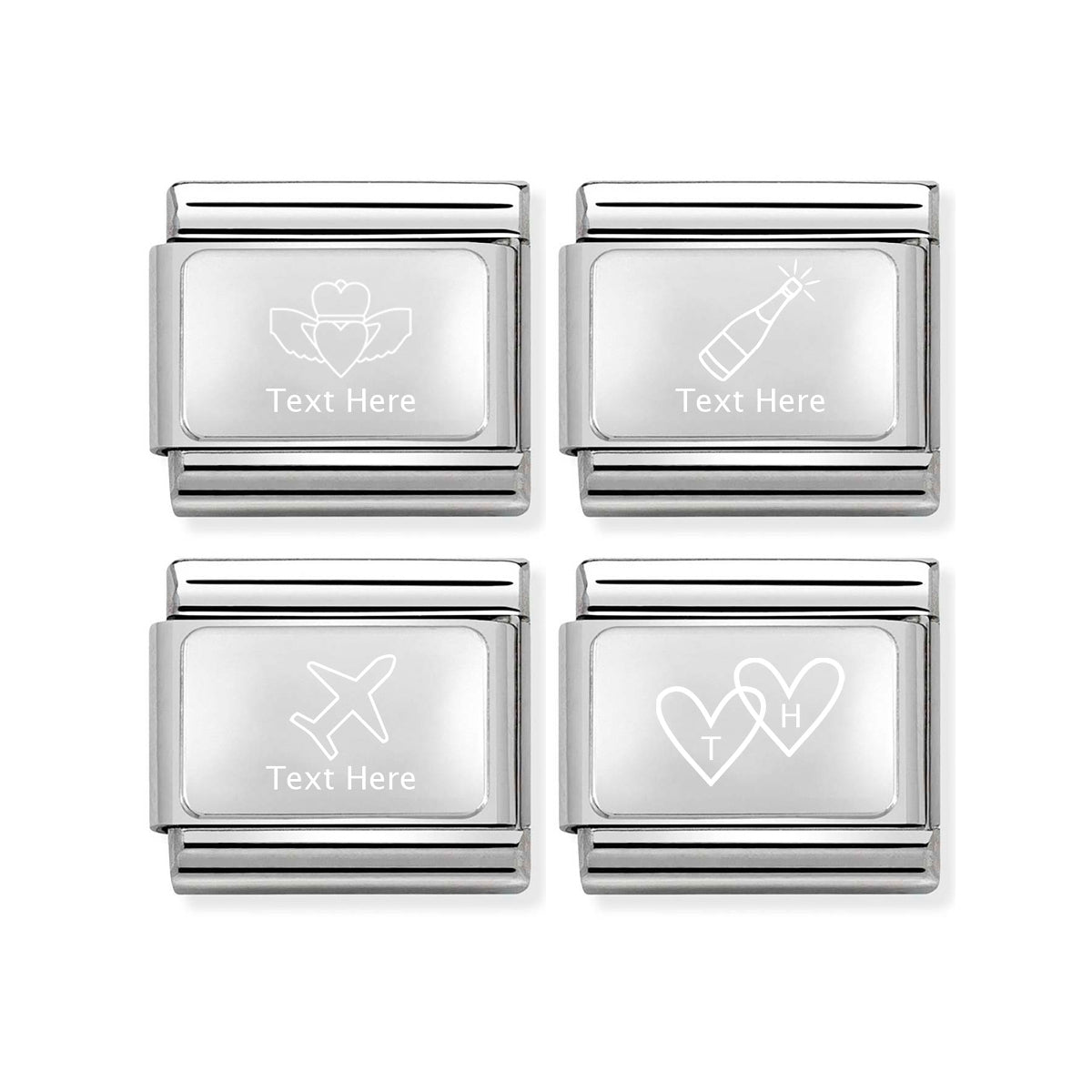 Nomination Silver Engraving Plate Charm