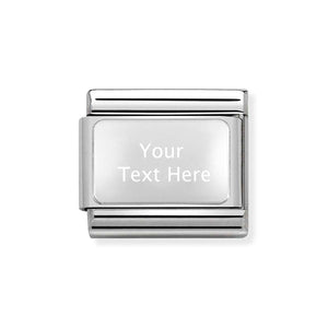 Nomination Silver Engraving Plate Charm