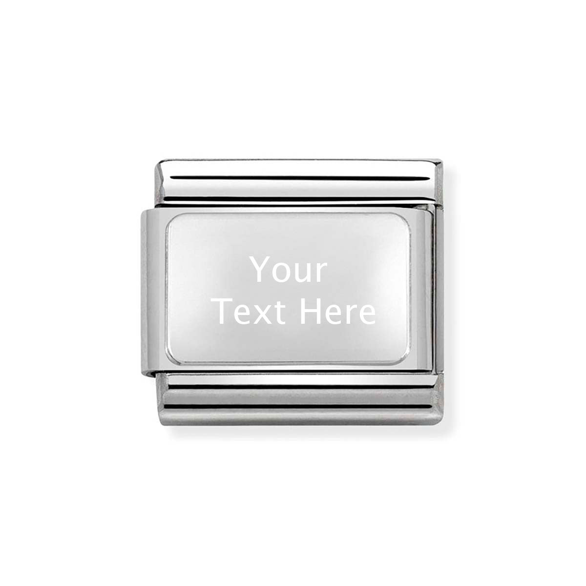 Nomination Silver Engraving Plate Charm