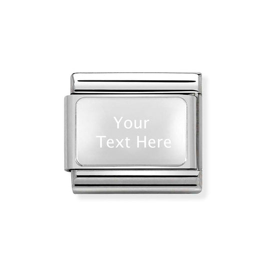 Nomination Silver Engraving Plate Charm