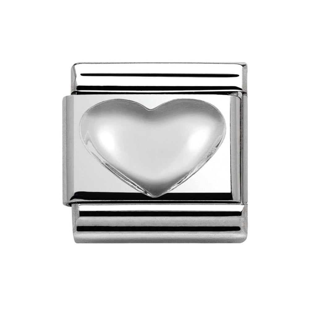 Nomination Silver Raised Heart Charm