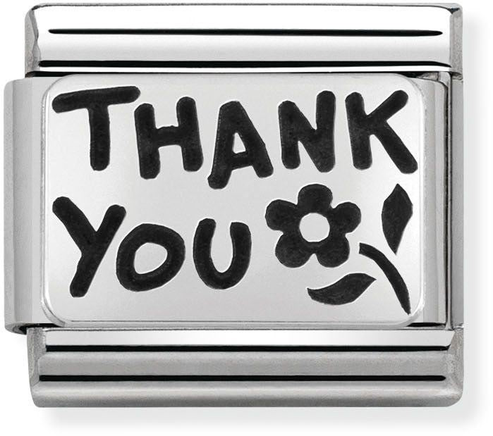 Nomination Silver Thank You Charm