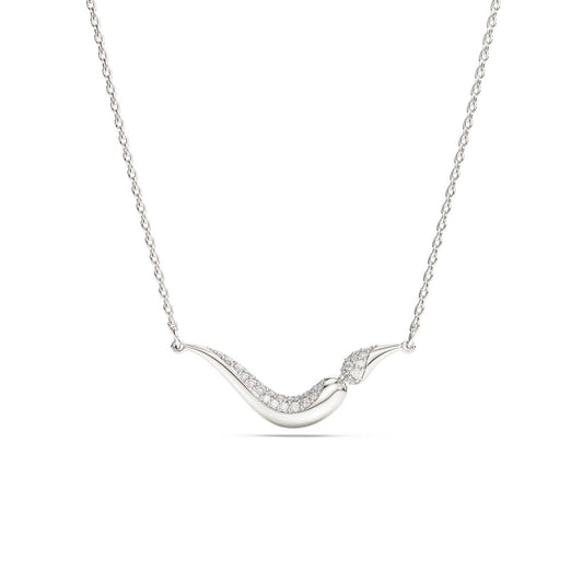 Swarovski Classica Sterling Silver White Round Cut Necklace