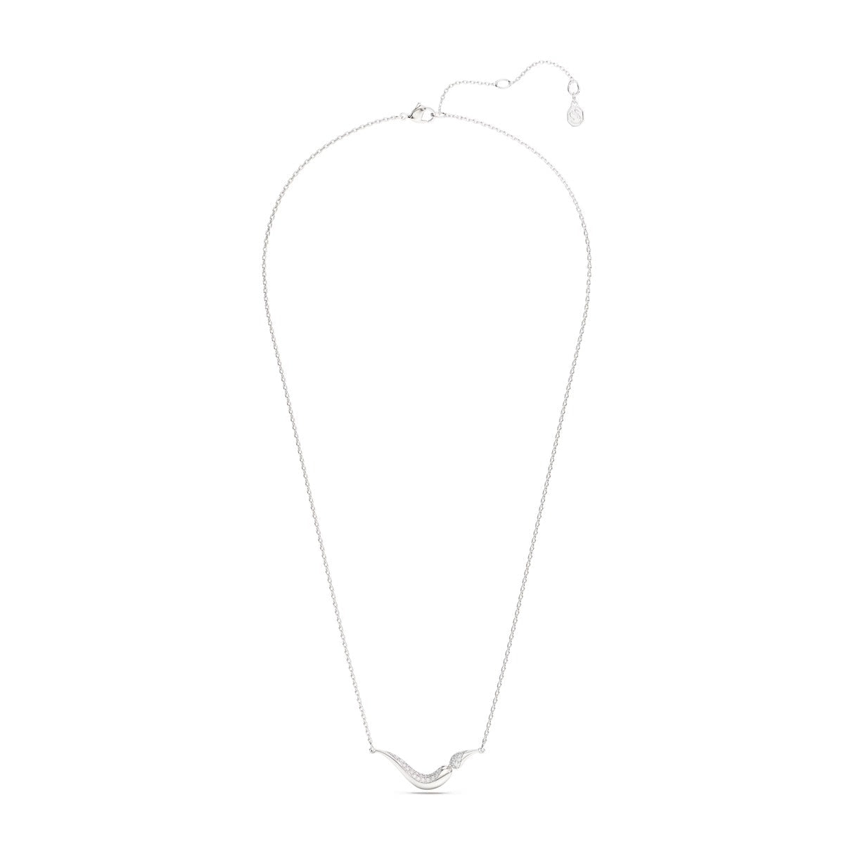 Swarovski Classica Sterling Silver White Round Cut Necklace
