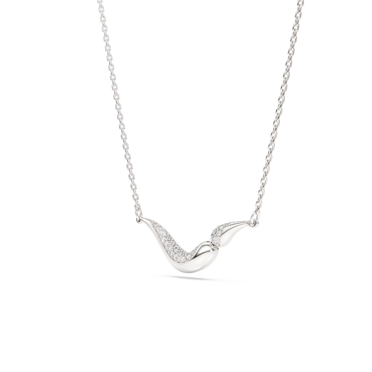 Swarovski Classica Sterling Silver White Round Cut Necklace