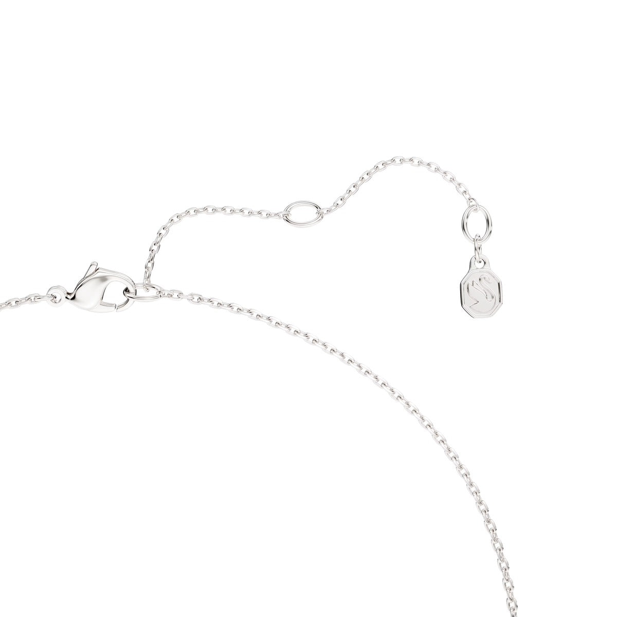 Swarovski Classica Sterling Silver White Round Cut Long Necklace