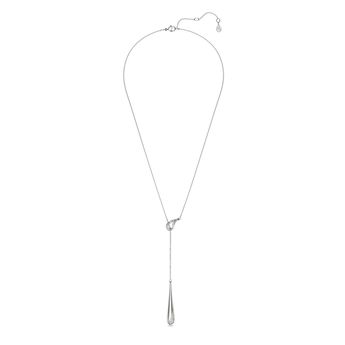 Swarovski Classica Sterling Silver White Round Cut Y Necklace