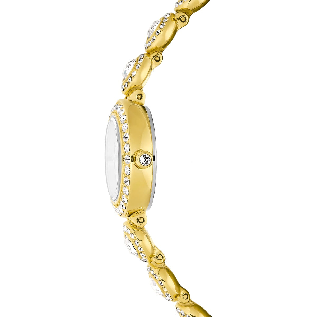 Swarovski Una Angelic Gold White Crystal Bracelet Watch