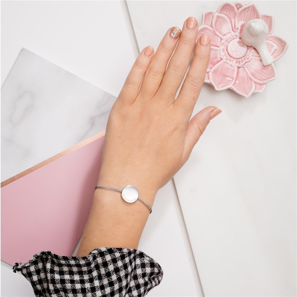 Olivia Burton Silver Disc Bracelet