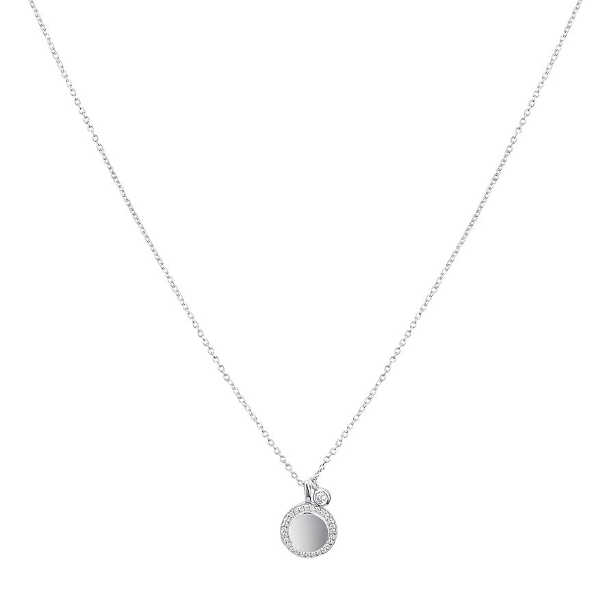 Argento Silver Coin & Crystal Necklace