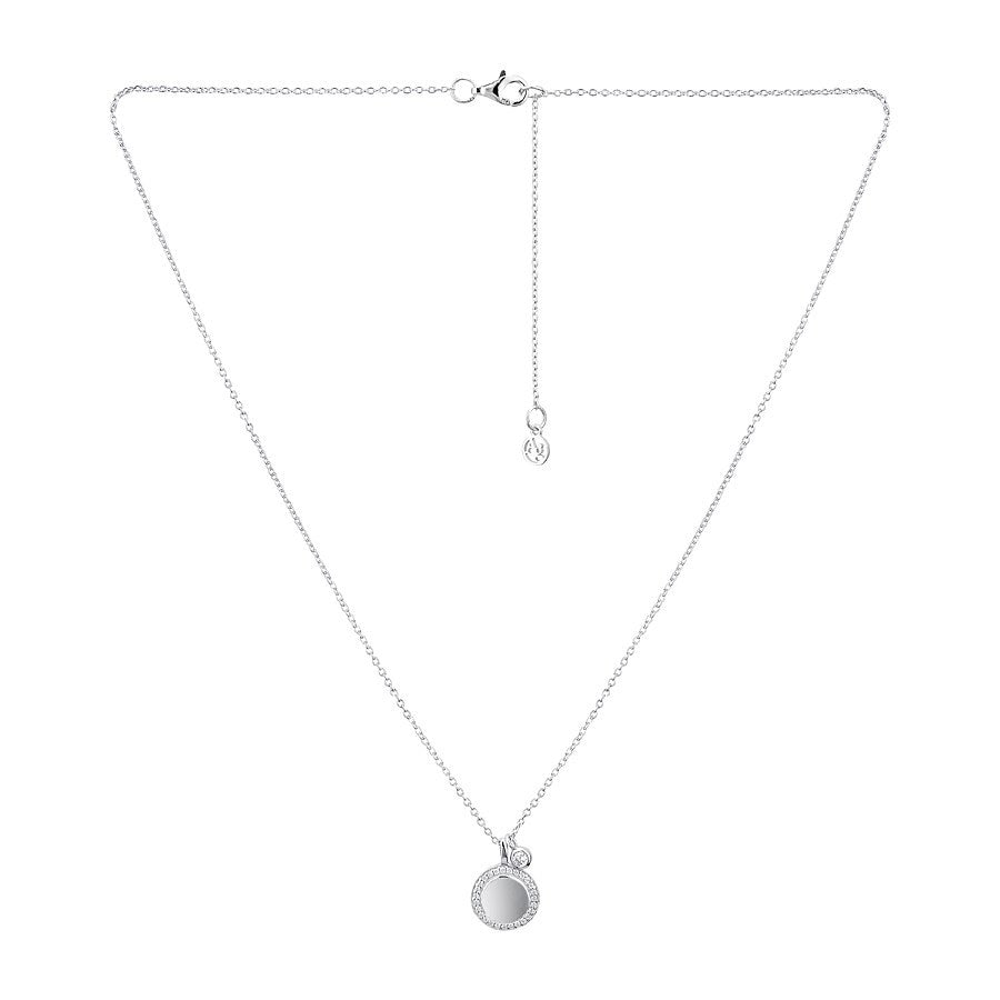 Argento Silver Coin & Crystal Necklace