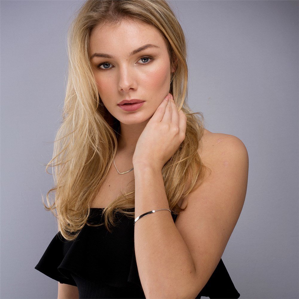 Argento Silver Flat Bar Bracelet