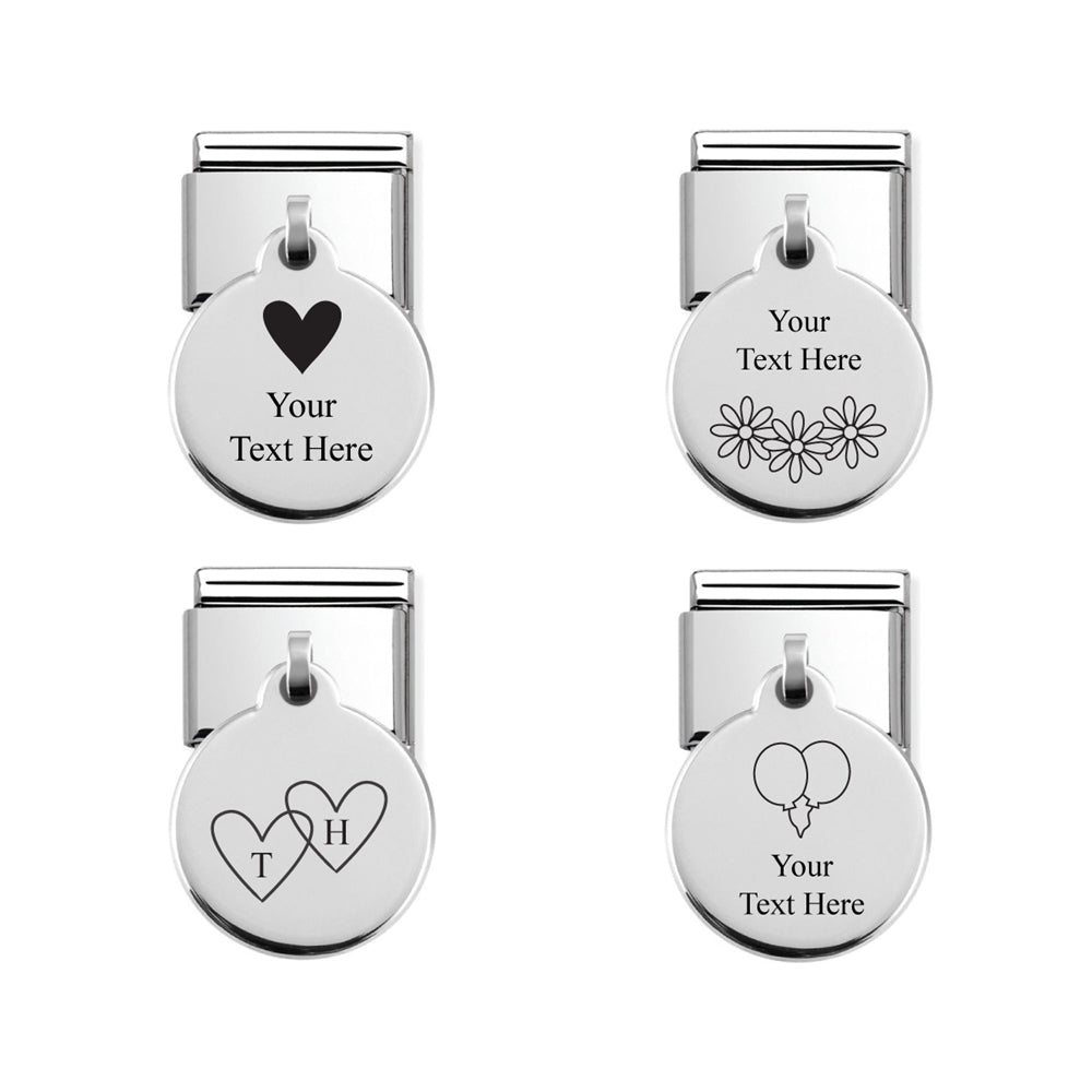 Nomination Silver Circle Engraving Charm