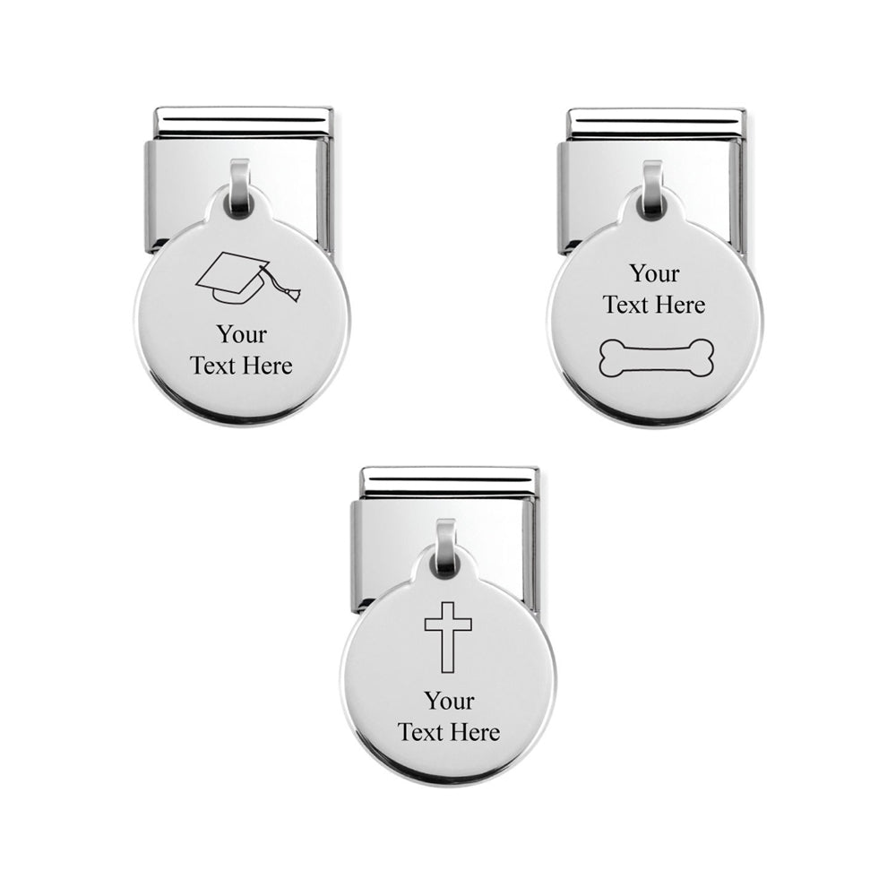 Nomination Silver Circle Engraving Charm