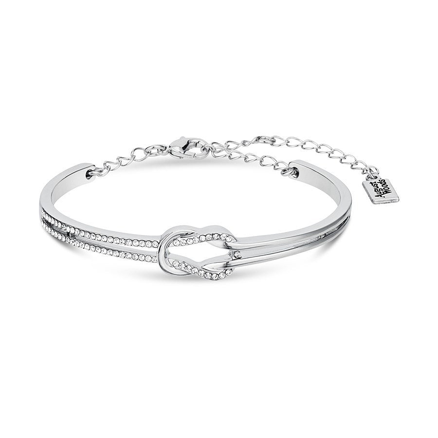 August Woods Silver Knot Crystal Bracelet