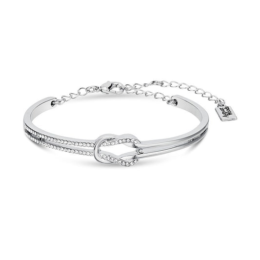 August Woods Silver Knot Crystal Bracelet