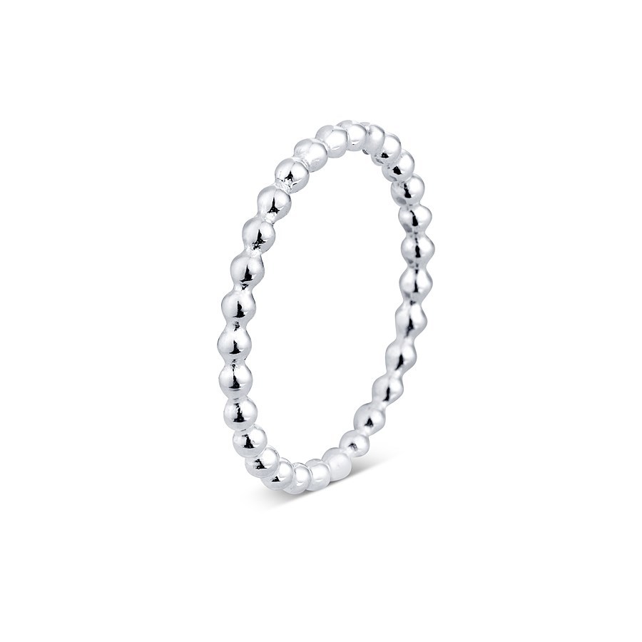 Argento Silver Dotted Stacking Ring
