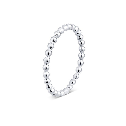 Argento Silver Dotted Stacking Ring