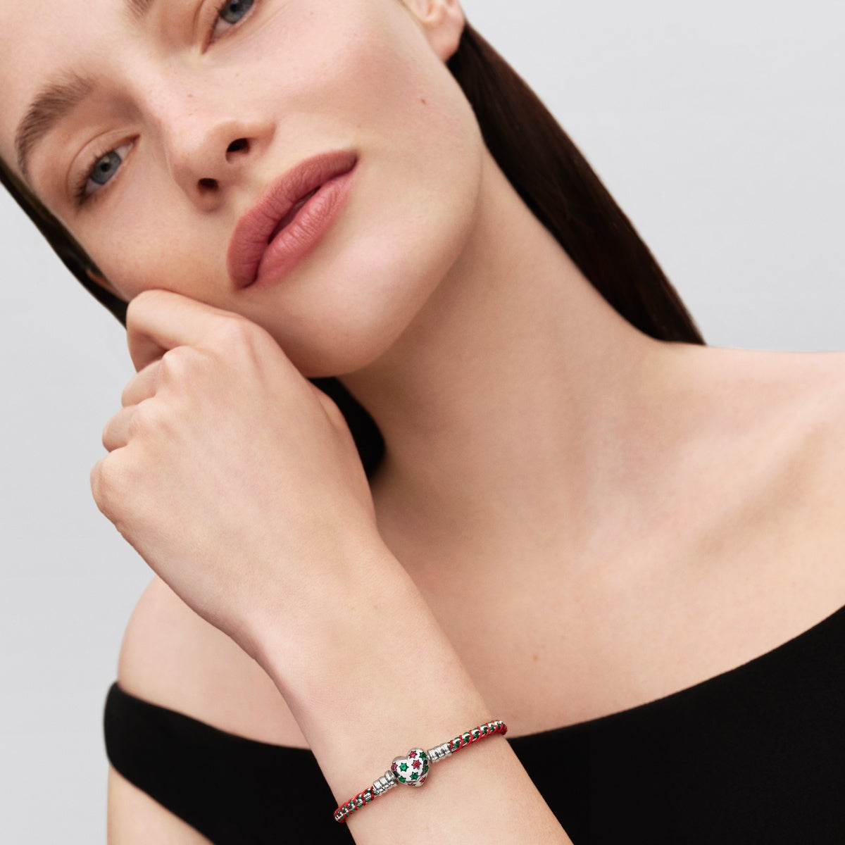 Pandora Peppermint Cord Box Chain Bracelet