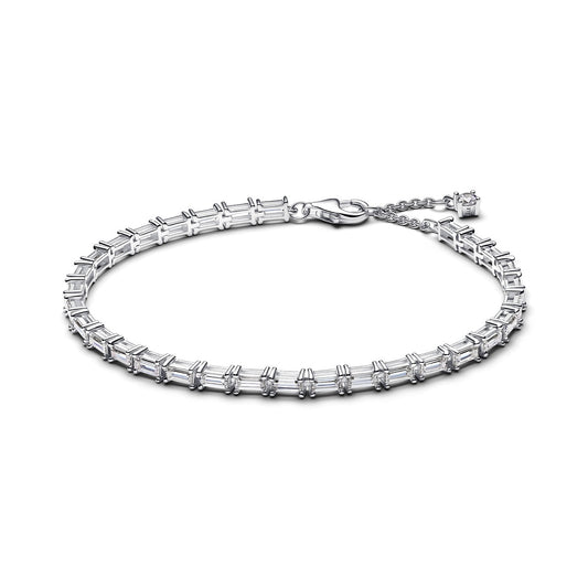 Pandora Silver Sparkling Baguette Tennis Bracelet