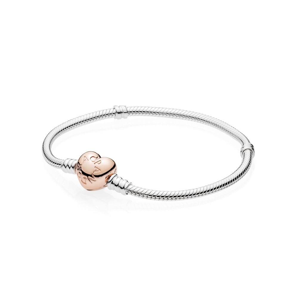 Pandora Rose Gold Heart Clasp Bracelet