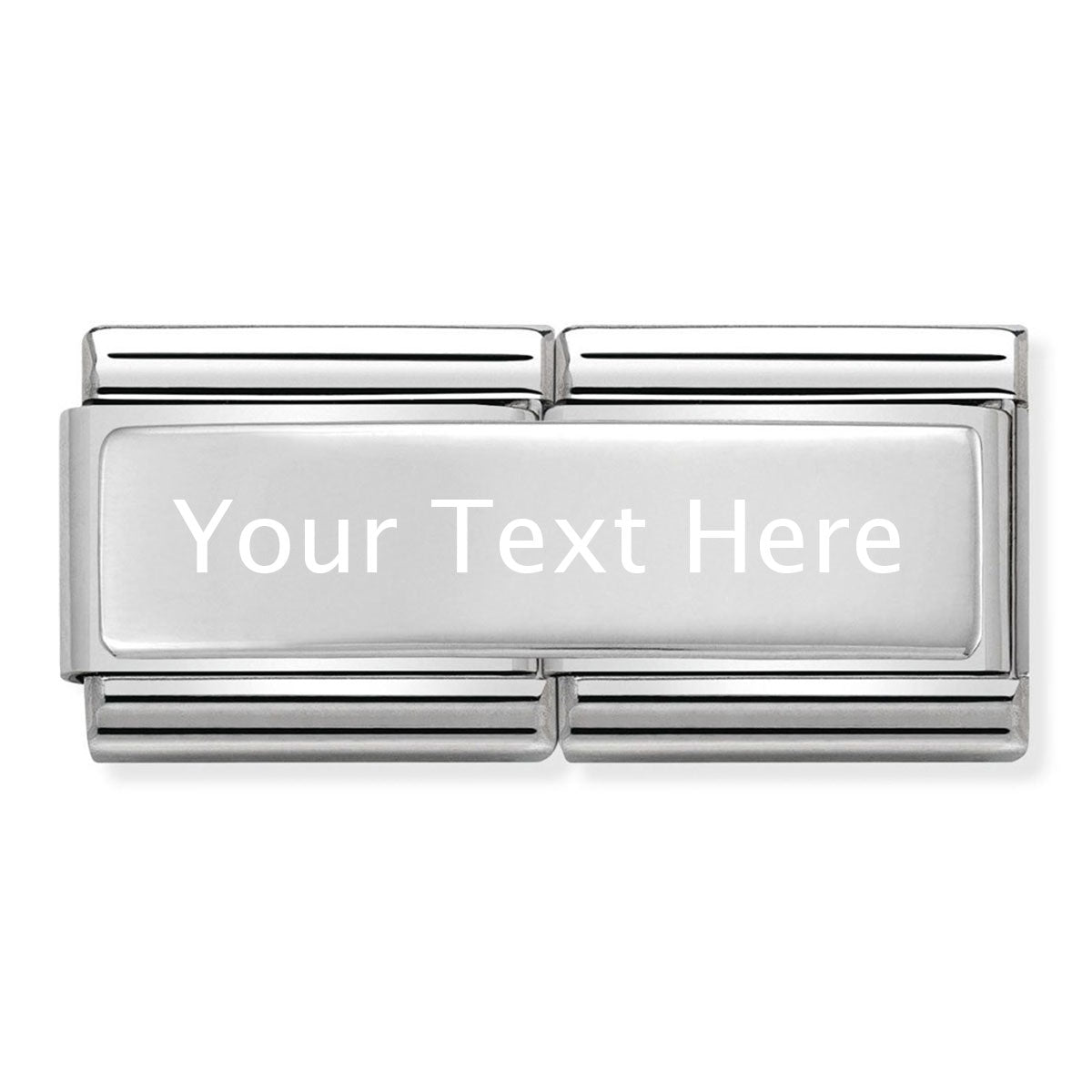Nomination Silver Double Engravable Plate Charm