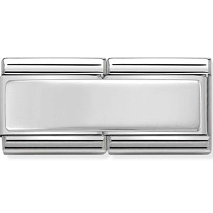 Nomination Silver Double Engravable Plate Charm