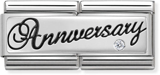 Nomination Silver Anniversary Double Plate Charm
