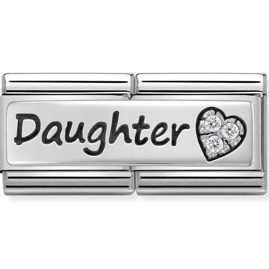 Nomination Silver Daughter Double Plate Charm