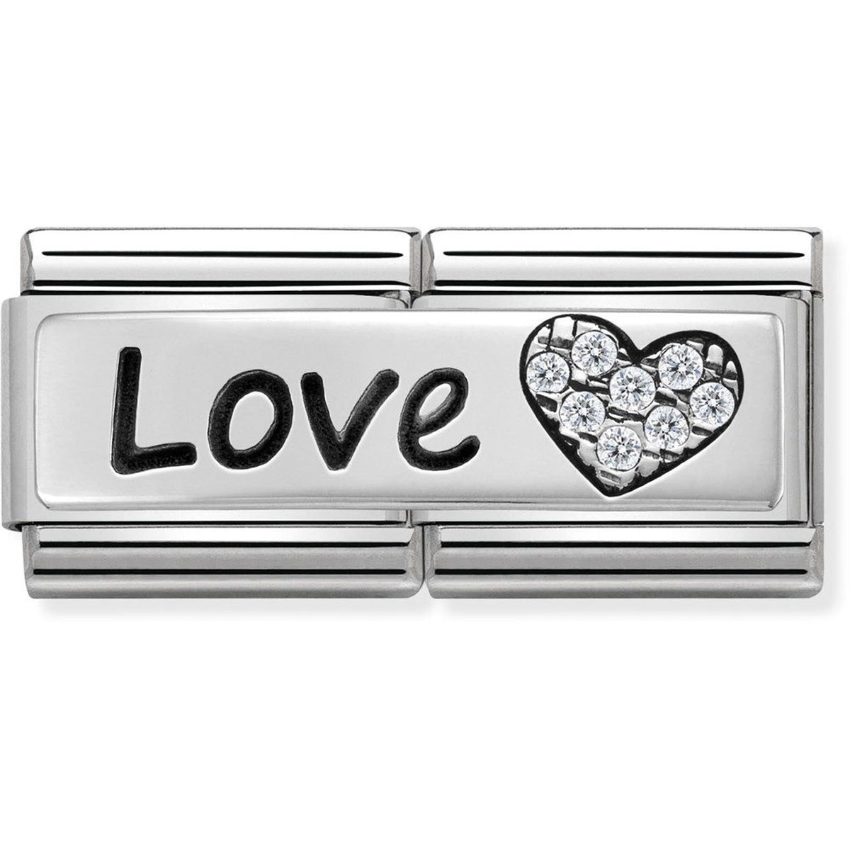 Nomination Silver Love Double Plate Charm