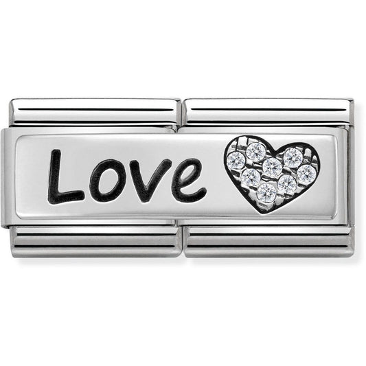 Nomination Silver Love Double Plate Charm