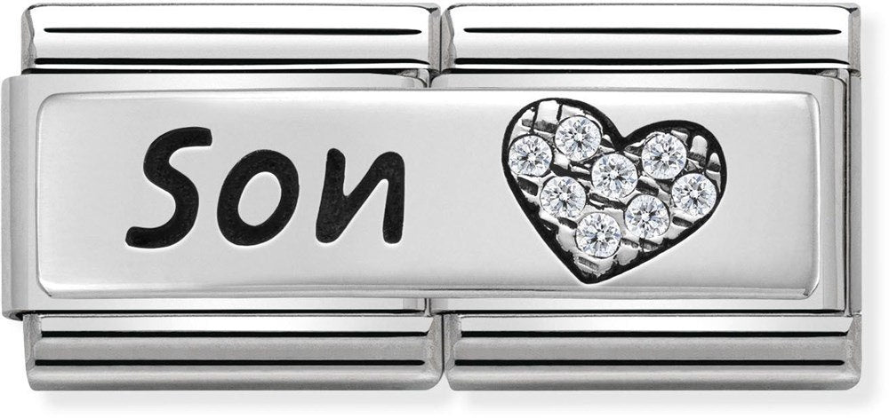 Nomination Silver Son Double Plate Charm