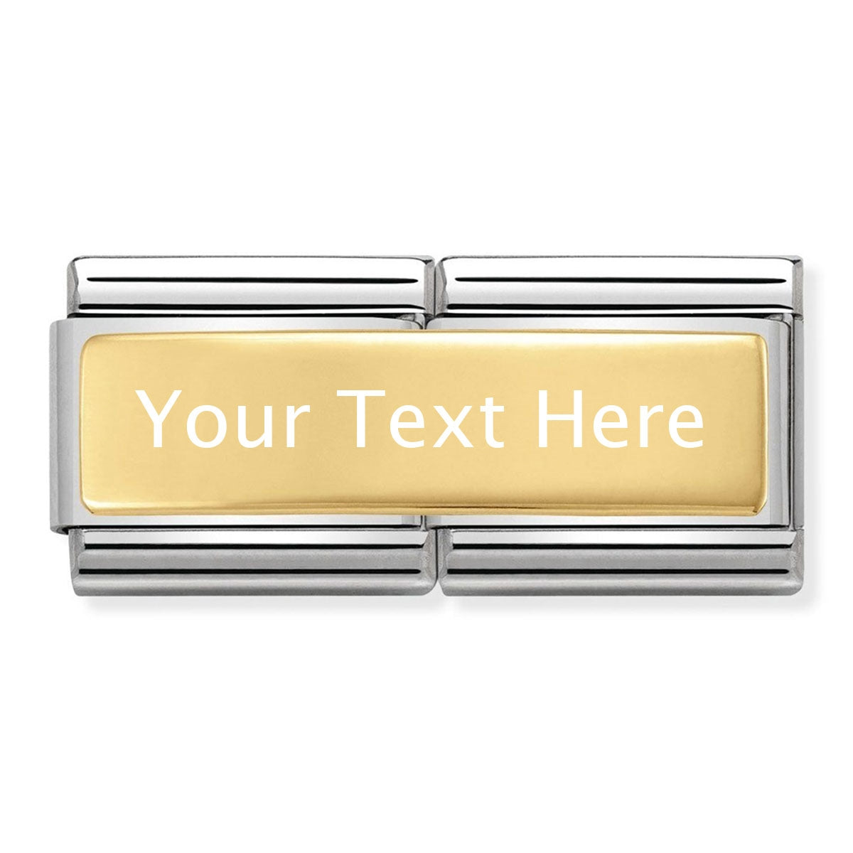 Nomination Gold Engravable Double Plate Charm