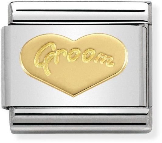 Nomination Groom Heart Charm
