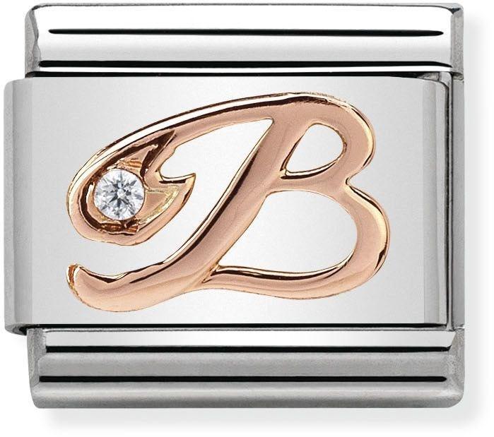 Nomination Rose Gold Letter B Charm