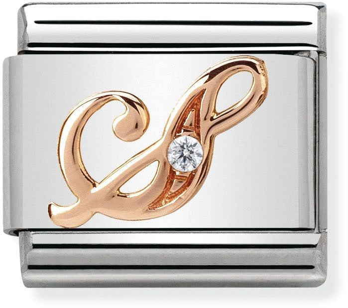 Nomination Rose Gold Letter S Charm
