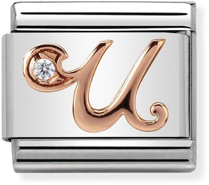 Nomination Rose Gold Letter U Charm
