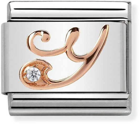 Nomination Rose Gold Letter Y Charm