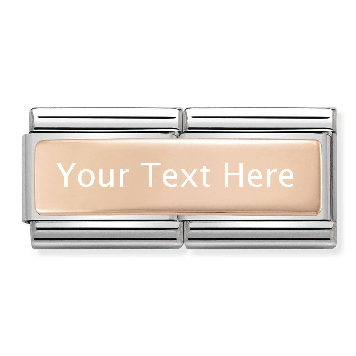 Nomination Rose Gold Engravable Double Plate Charm
