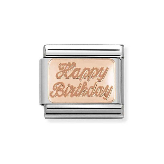Nomination Rose Gold Happy Birthday Charm