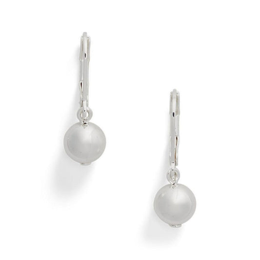 Lauren Ralph Lauren Silver Tone Ball Drop Earrings