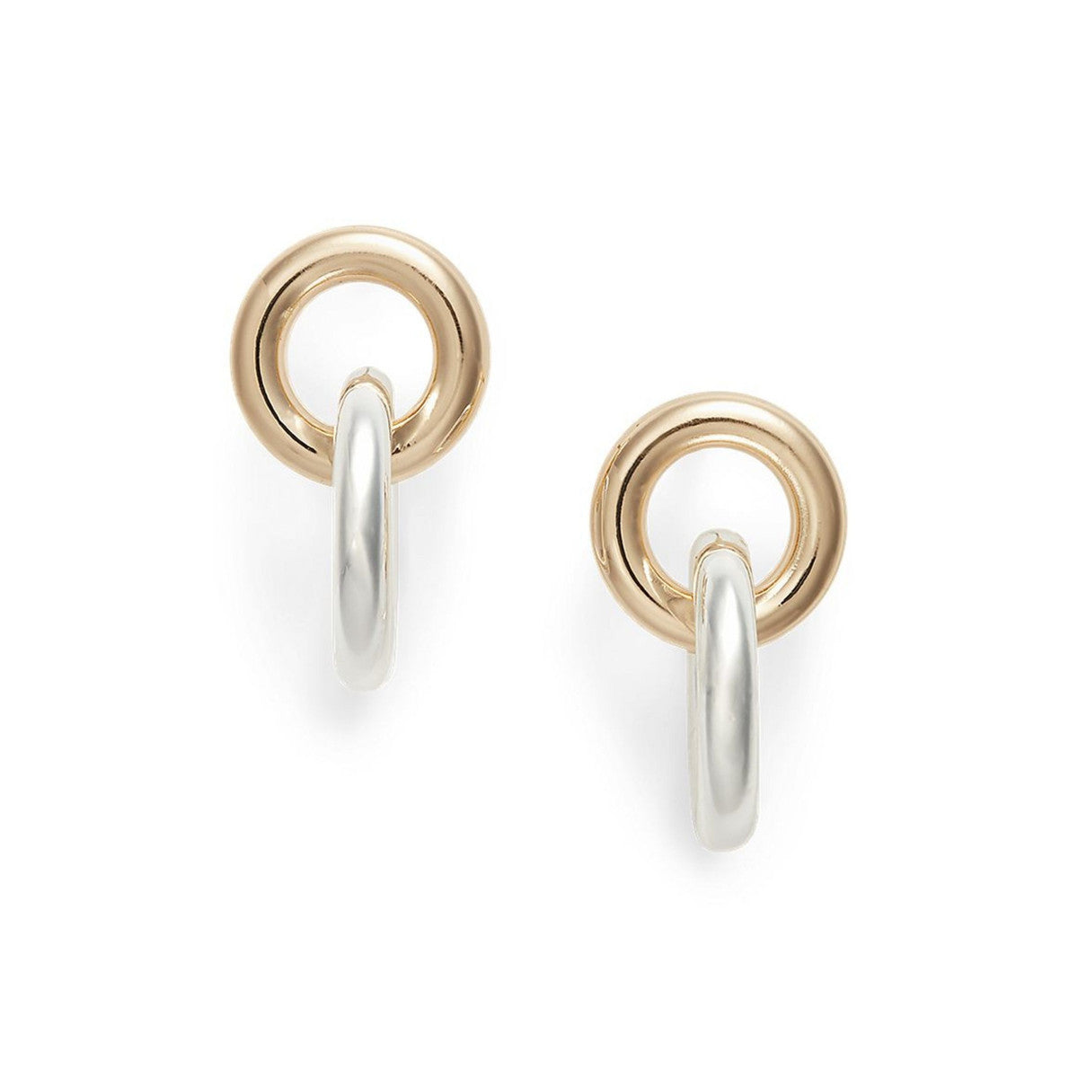 Lauren Ralph Lauren Gold & Silver Tone Link Drop Earrings