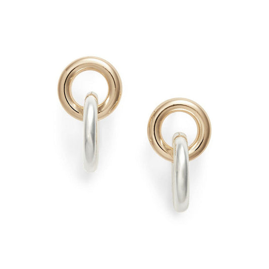 Lauren Ralph Lauren Gold & Silver Tone Link Drop Earrings