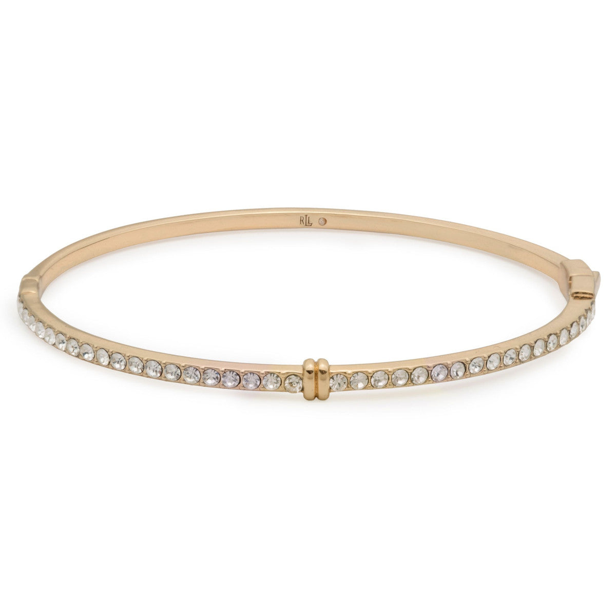 Lauren Ralph Lauren Gold Tone Pavé Hinge Bangle