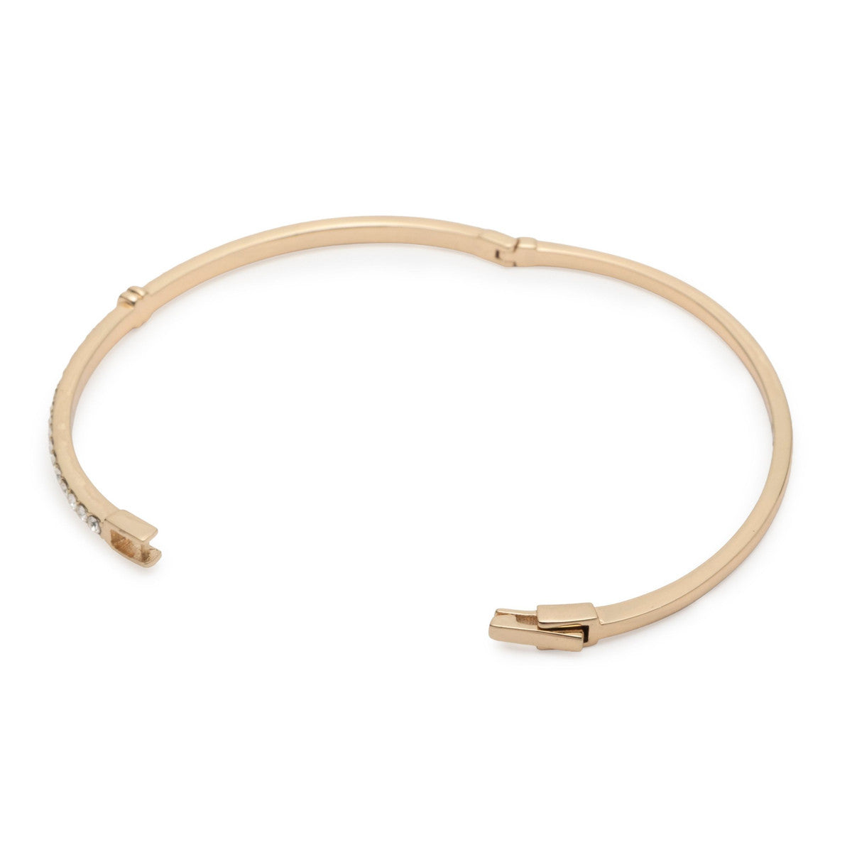Lauren Ralph Lauren Gold Tone Pavé Hinge Bangle
