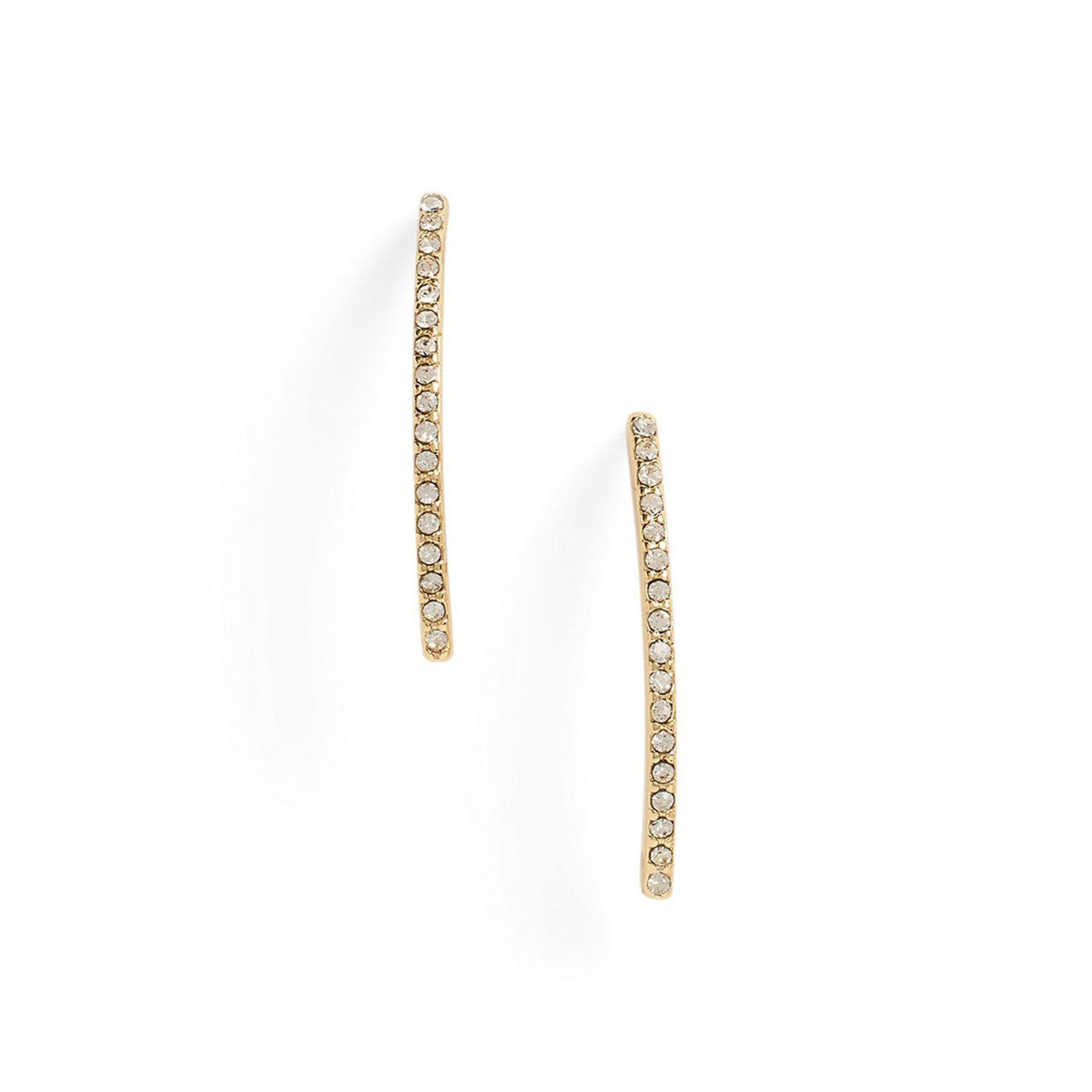 Lauren Ralph Lauren Gold Tone Pavé Threader Earrings